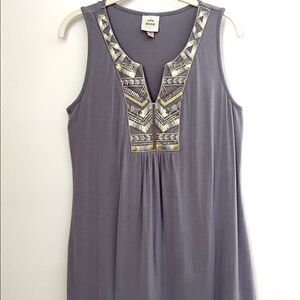 Knox Rose Boho Embroidered Sleeveless Top Size S